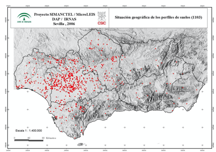 SOIL DATA FROMSPAIN (ANDALUSIA). IN EUROPEANHYDROPEDOLOGICAL DATA INVENTORY (EU-HYDI