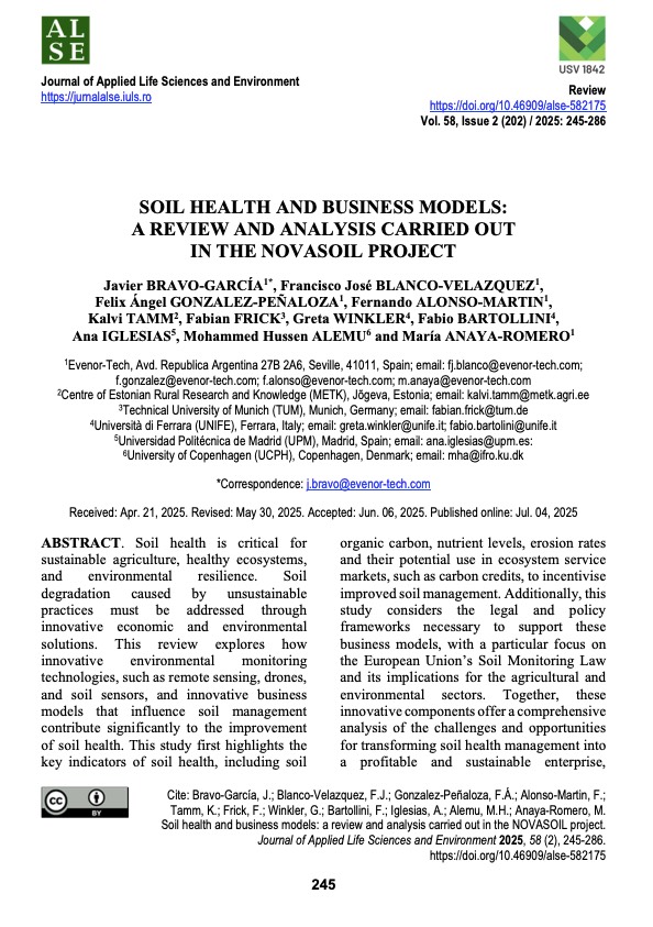 Evenor‑Tech impulsa la revolución de la salud del suelo con NOVASOIL